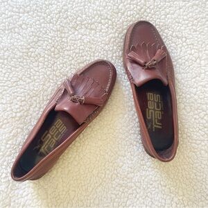 Vintage London Fog Sea Tracs Brown Leather size 6